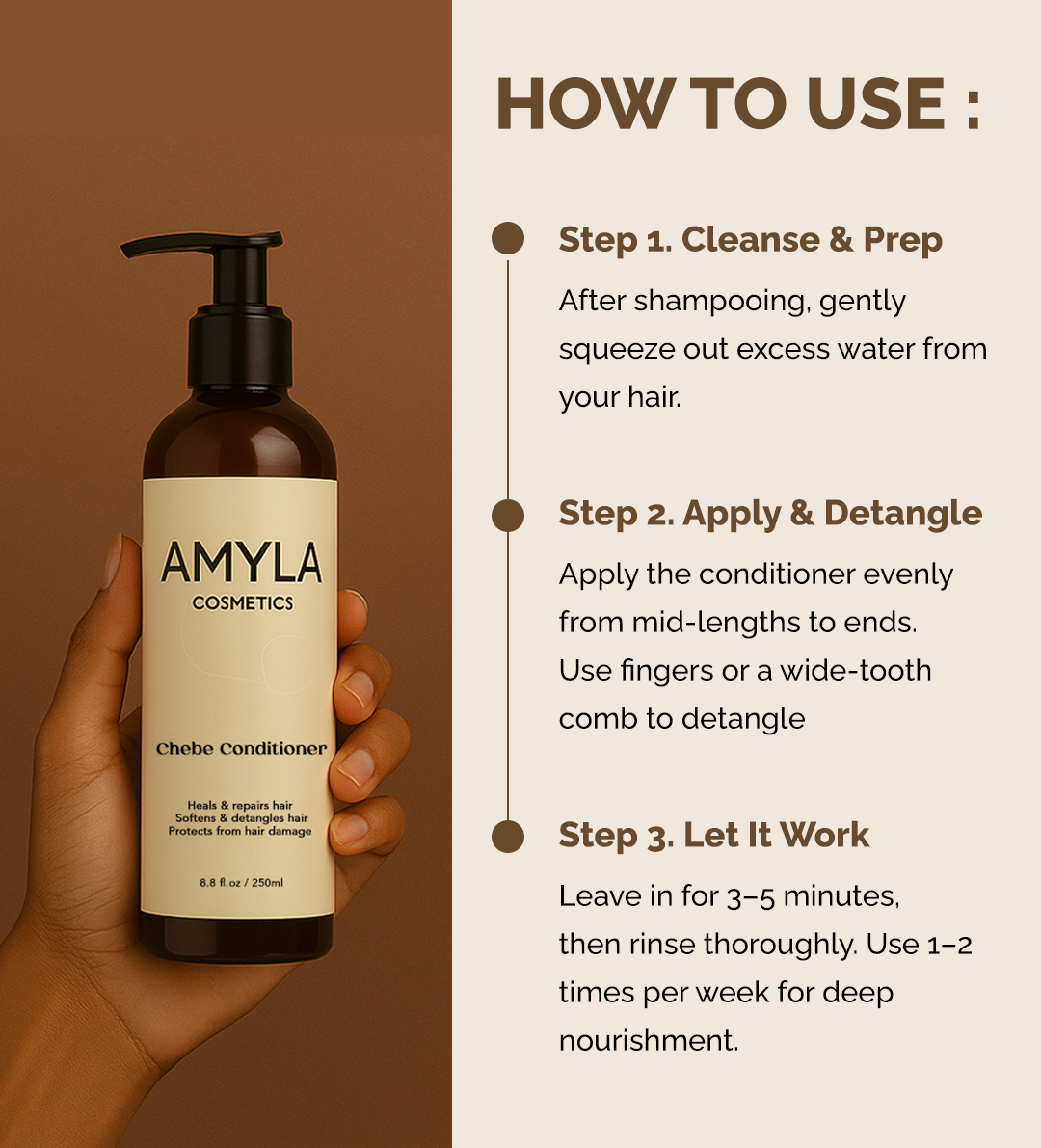 Après-shampoing pour la croissance des cheveux Chebe