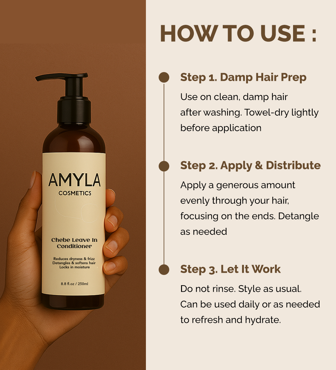 Après-shampoing sans rinçage Chebe pour la croissance des cheveux