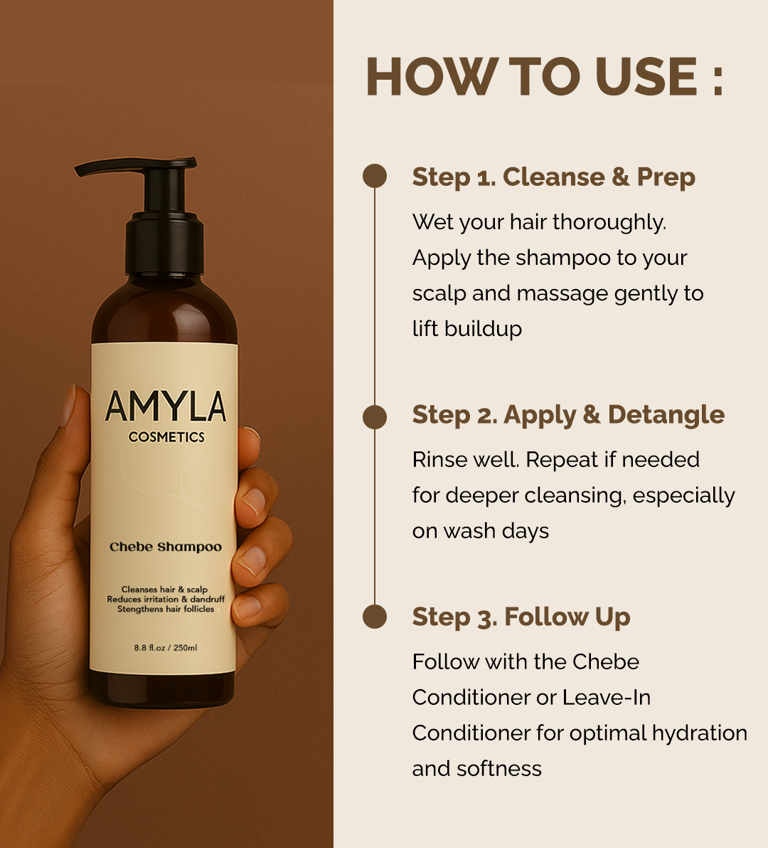 Shampoing pour la croissance des cheveux Chebe